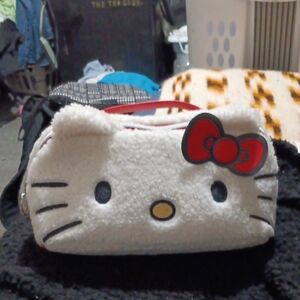 Hello Kitty Red and White Plush Accessory Bag